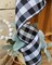 Farmhouse Buffalo Plaid Ribbon Wired, Black White Gingham Fabric Ribbon Checkered Ribbons for Bow Wreath Supplies Gifts Wrapping DIY Crafts Party Home Decor Baby Shower Birthday, 2.5" x 10 Yards